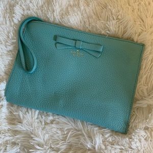 kate spare on purpose leather wristlet pouch